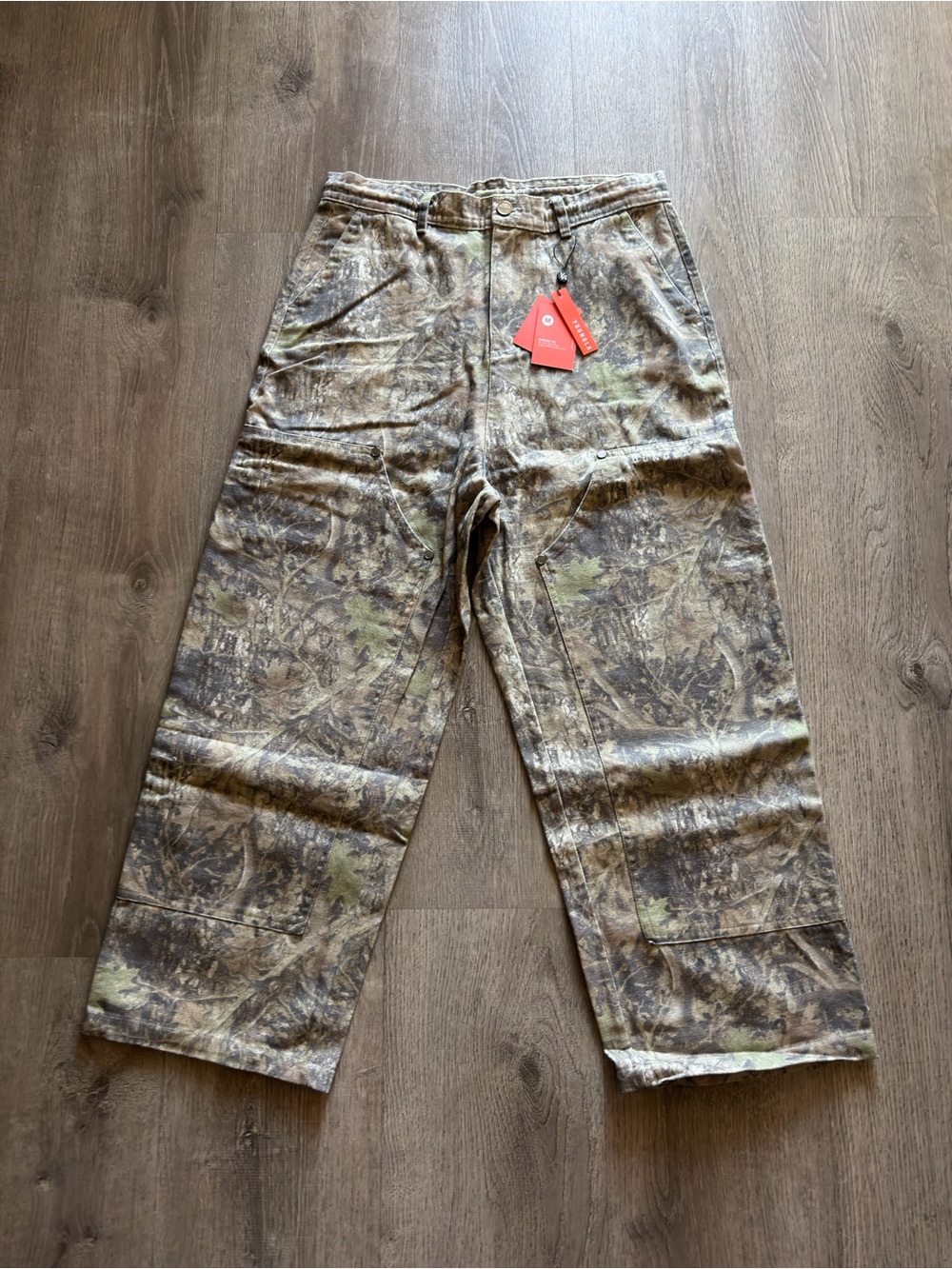 YoungLA Men's Camo Utility Double Knee Pants